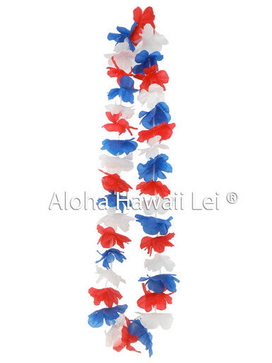 Island Lei – Red/White/Blue - Beautiful Hawaii Gifts / Nani Makana