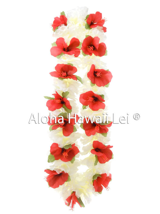 Carnation/Hibiscus Combo Lei - Asst (Pack of 6) - Beautiful Hawaii Gifts / Nani Makana