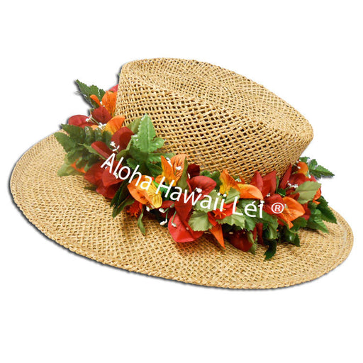 Bougainvilla/Hibiscus Headband, Red/Orange – 6 Pack - Beautiful Hawaii Gifts / Nani Makana