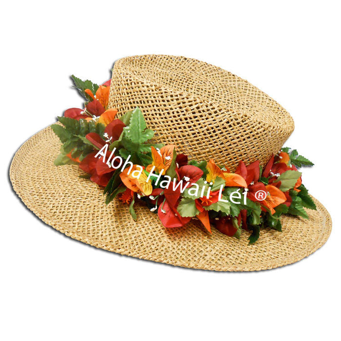 Bougainvilla/Hibiscus Headband, Red/Orange – 6 Pack - Beautiful Hawaii Gifts / Nani Makana