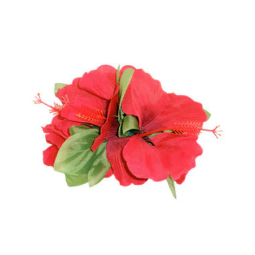 Lrg Hibiscus Tutu Hair Clip (Pack of 6) - Red - Beautiful Hawaii Gifts / Nani Makana