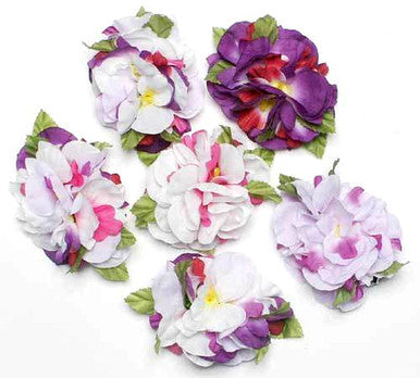 Dendrobium Orchid Tutu Hair Clip - Asst (Pack of 6) - Beautiful Hawaii Gifts / Nani Makana